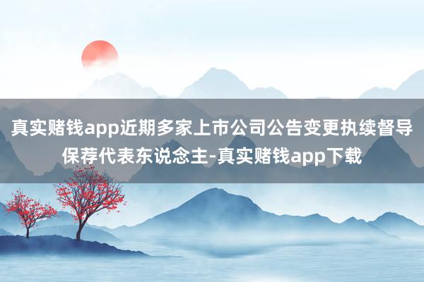 真实赌钱app近期多家上市公司公告变更执续督导保荐代表东说念主-真实赌钱app下载