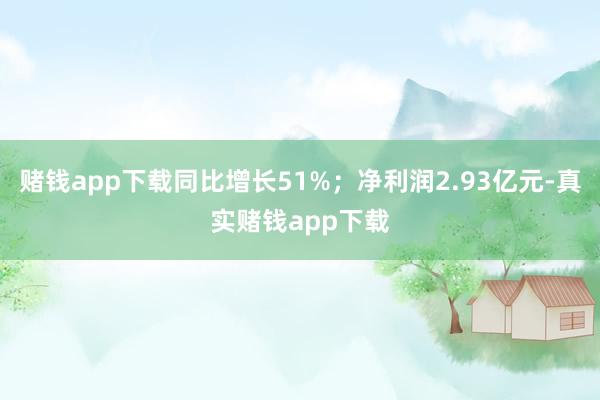 赌钱app下载同比增长51%；净利润2.93亿元-真实赌钱app下载