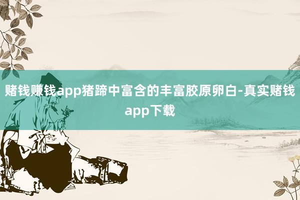 赌钱赚钱app猪蹄中富含的丰富胶原卵白-真实赌钱app下载