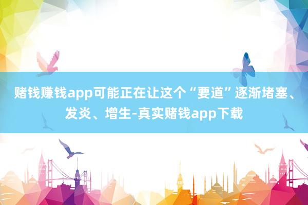 赌钱赚钱app可能正在让这个“要道”逐渐堵塞、发炎、增生-真实赌钱app下载