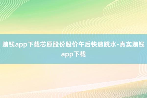 赌钱app下载芯原股份股价午后快速跳水-真实赌钱app下载