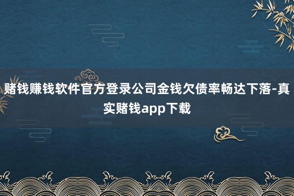 赌钱赚钱软件官方登录公司金钱欠债率畅达下落-真实赌钱app下载