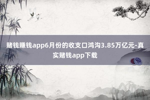 赌钱赚钱app6月份的收支口鸿沟3.85万亿元-真实赌钱app下载