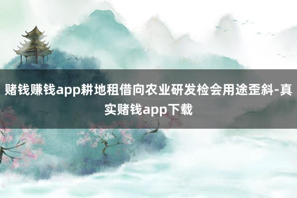 赌钱赚钱app耕地租借向农业研发检会用途歪斜-真实赌钱app下载